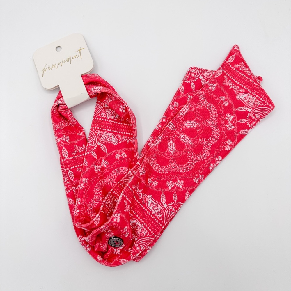 Free People Movement Pink Print Button Headband